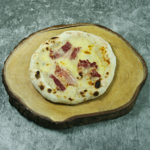 pizza, bianca honey bacon pizza